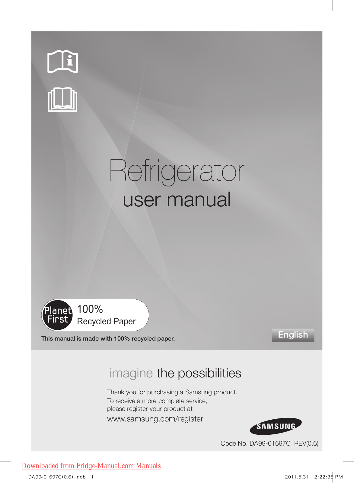 SAMSUNG RT72KBSM User Manual