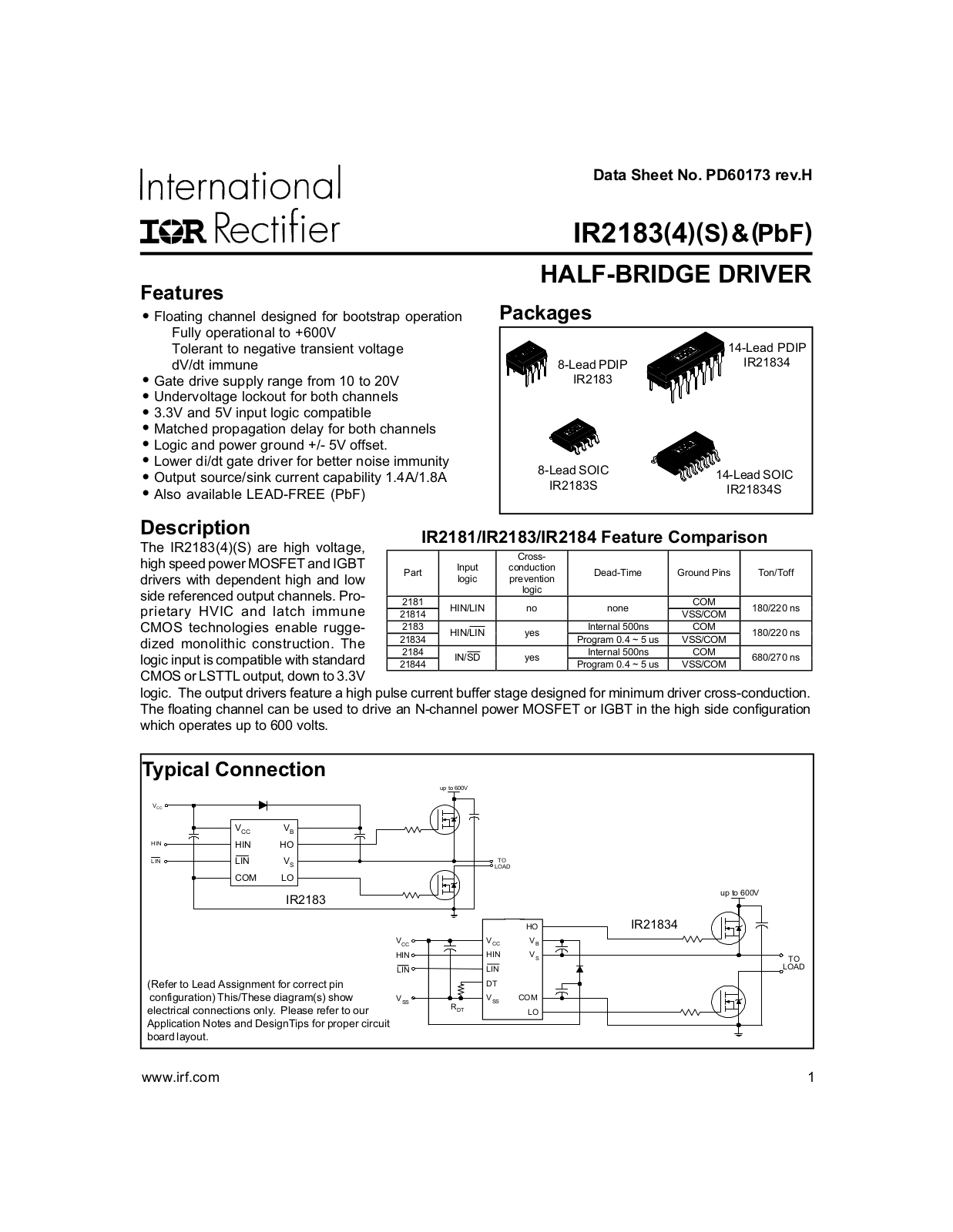 IOR IR21834-S User Manual