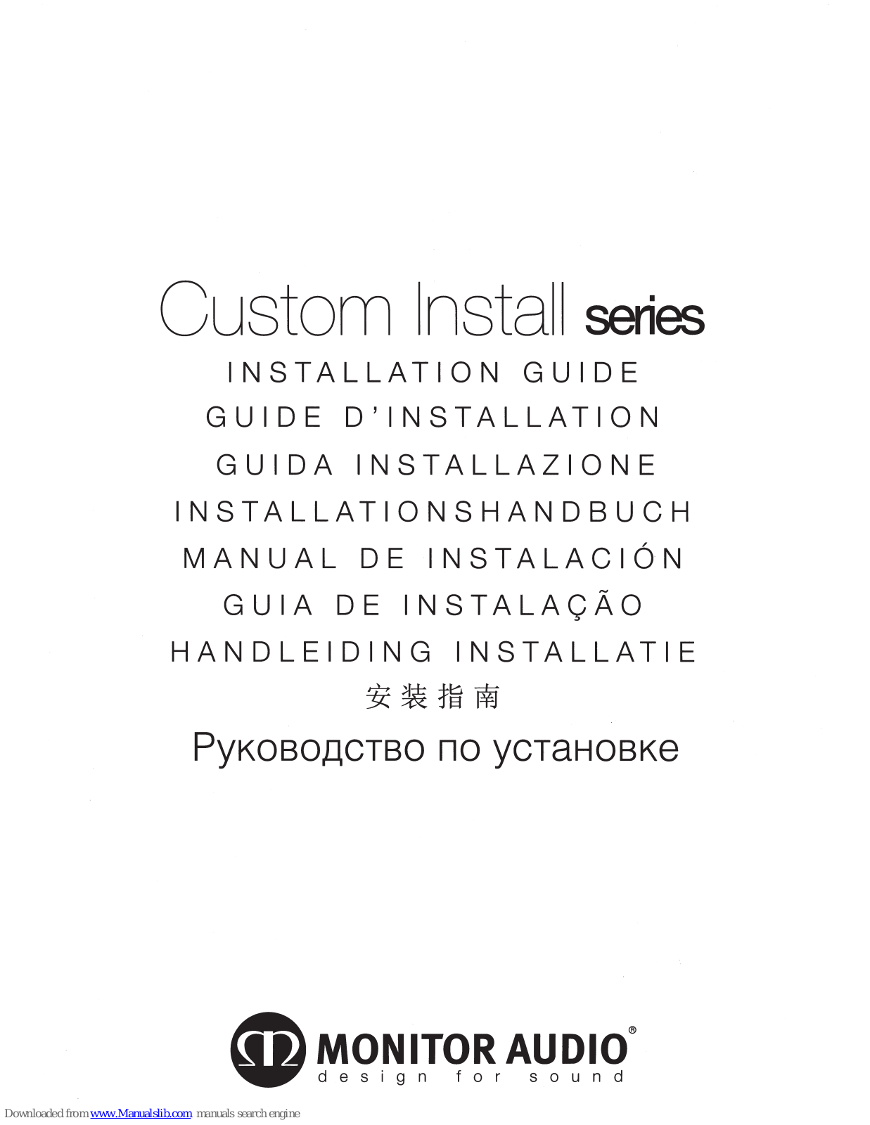 Monitor Audio WT280, WT380-IDC, WT280-IDC, CWT 140, CWT 160 Installation Manual - ManualMachine.com