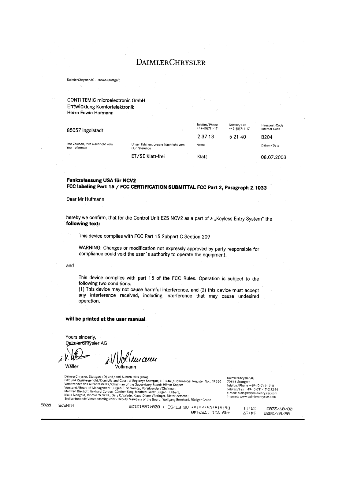 TEMIC Telefunken microelectronic EZSNCV2 User Manual