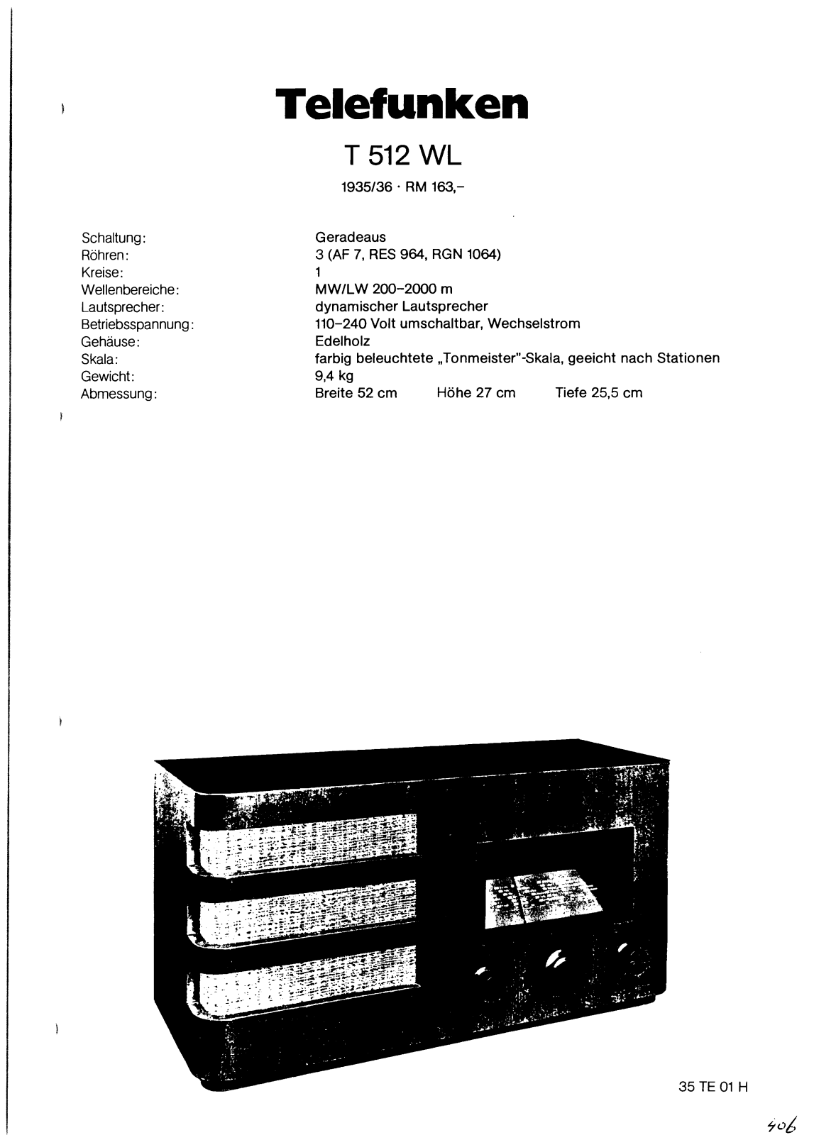 Telefunken 512-WL Schematic