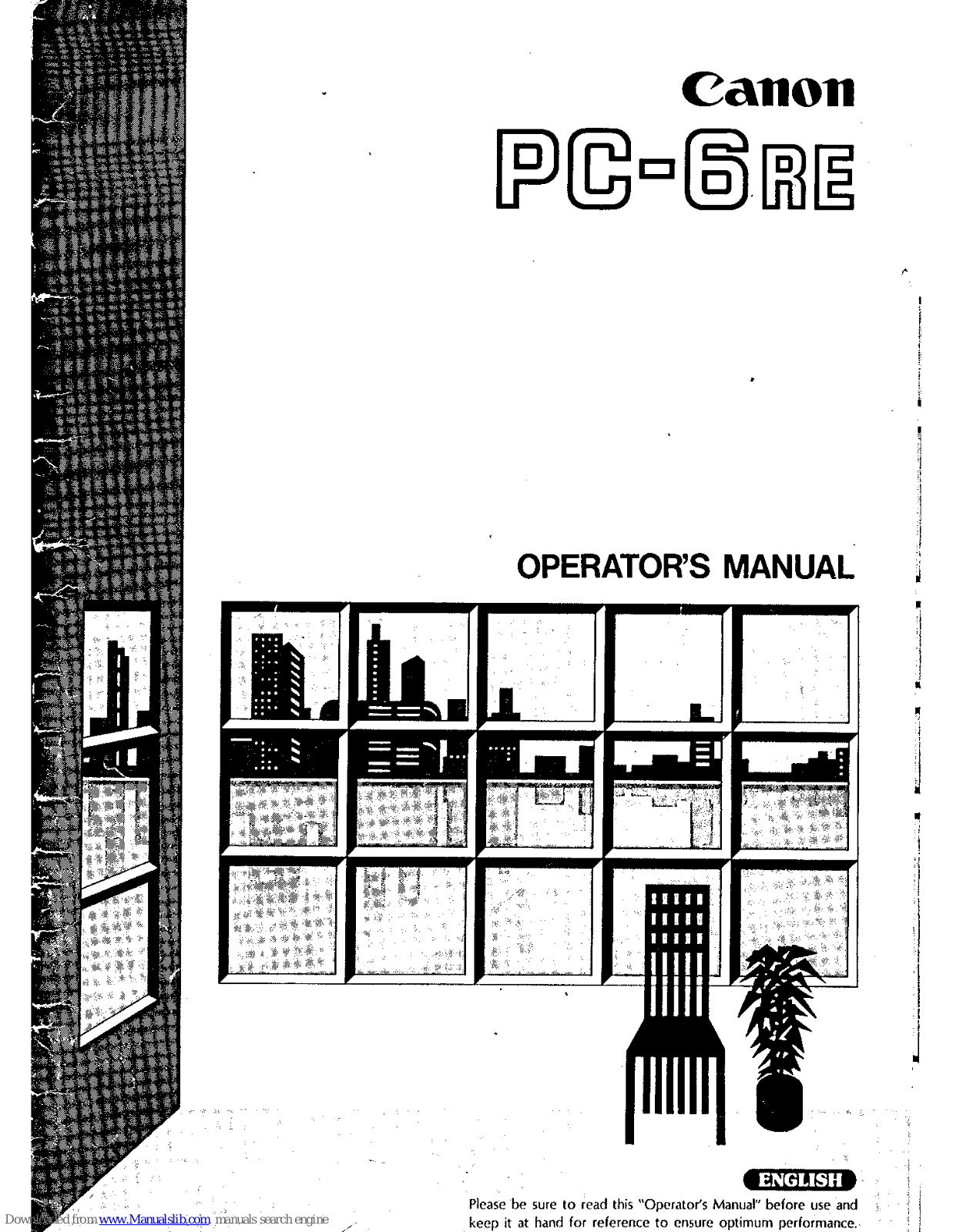 Canon PC6, PC-6RE Operation Manual