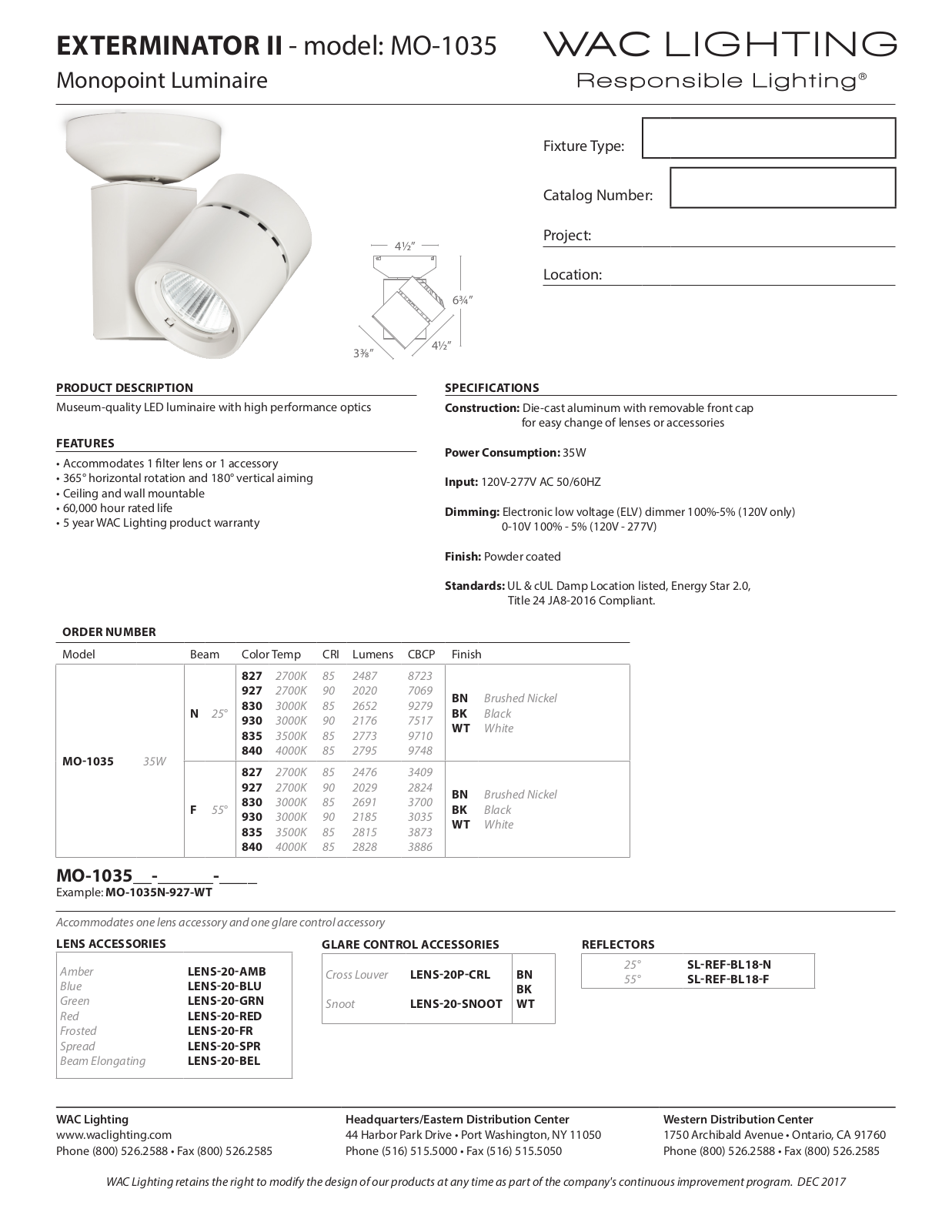 WAC Lighting XDMK2027 Specifications - ManualMachine.com