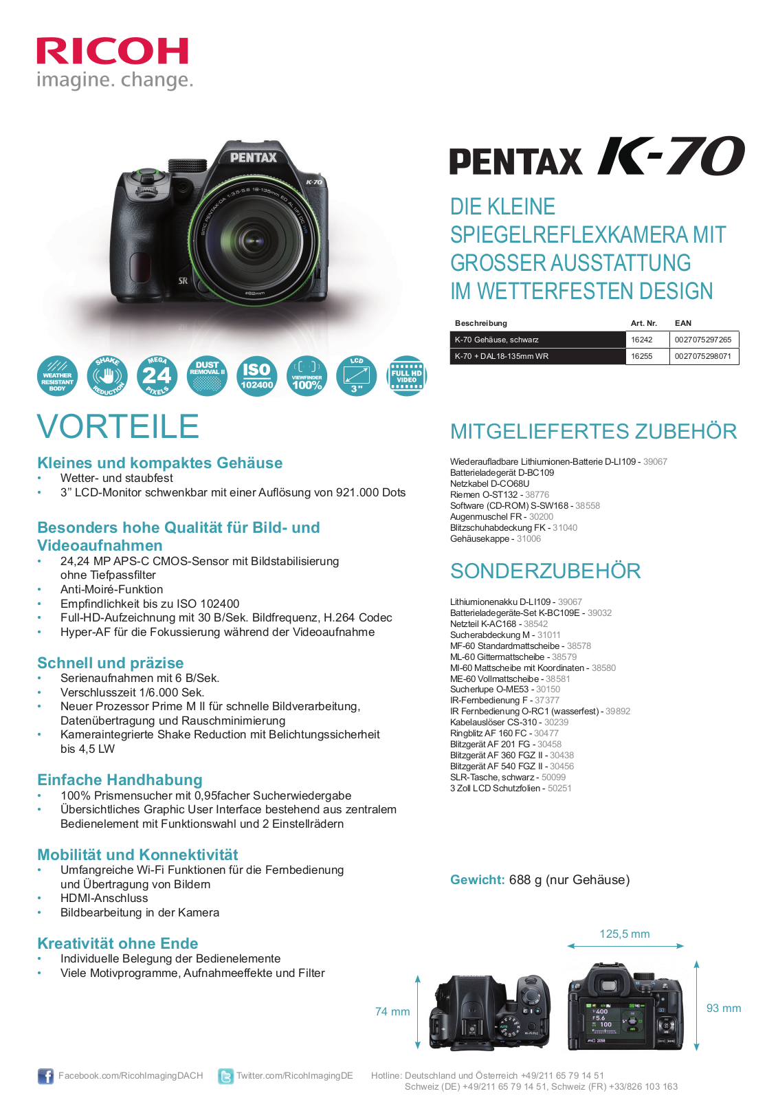 Pentax K-70 Service Manual