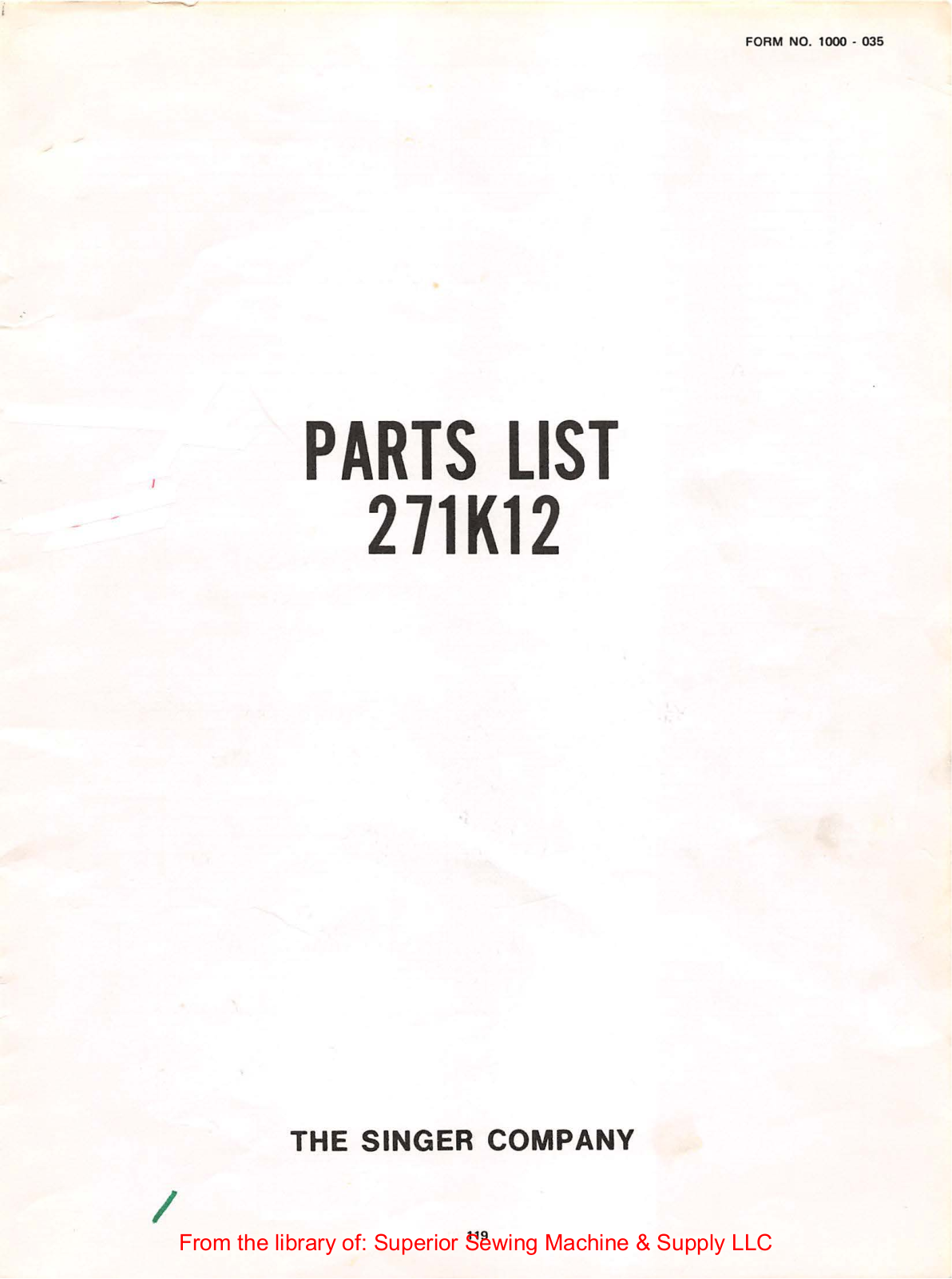 Singer 271K12 User Manual - ManualMachine.com