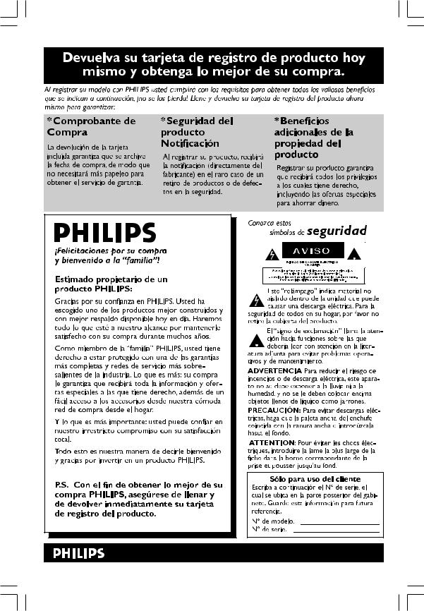 Philips DVP3040 User's Guide