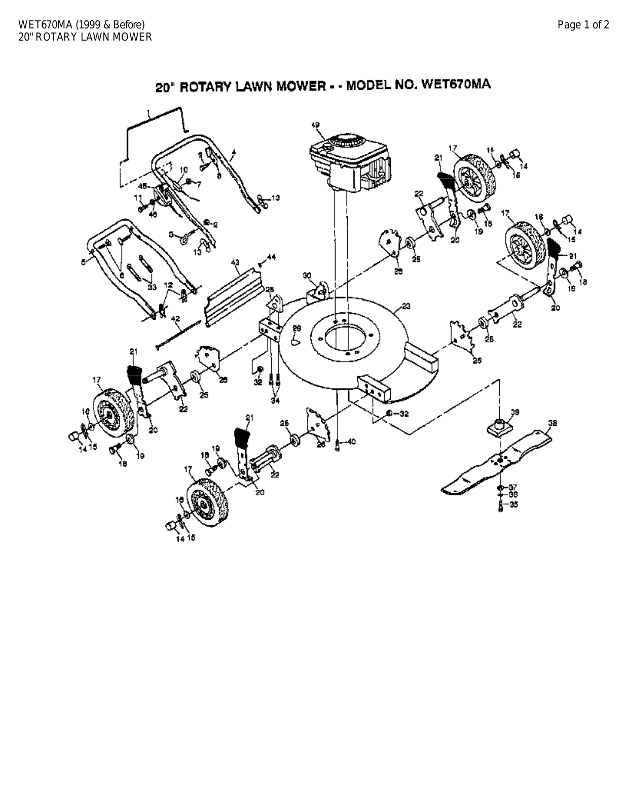 Ayp WET670MA PARTS LIST - ManualMachine.com
