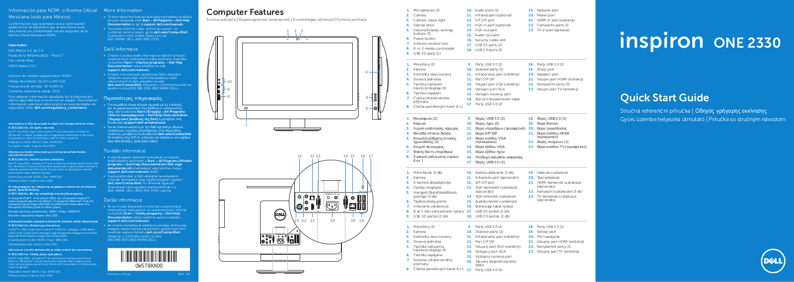 Dell Inspiron One 2330 User Manual