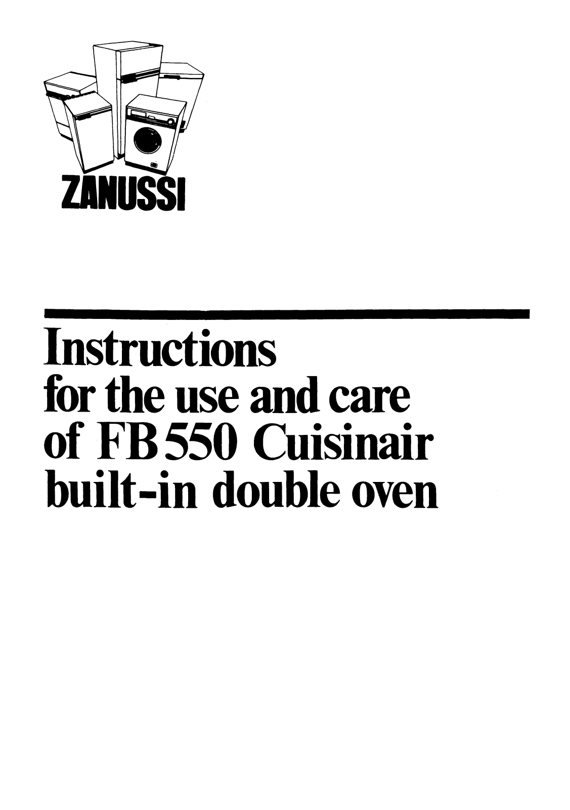 Zanussi FB550 User Manual