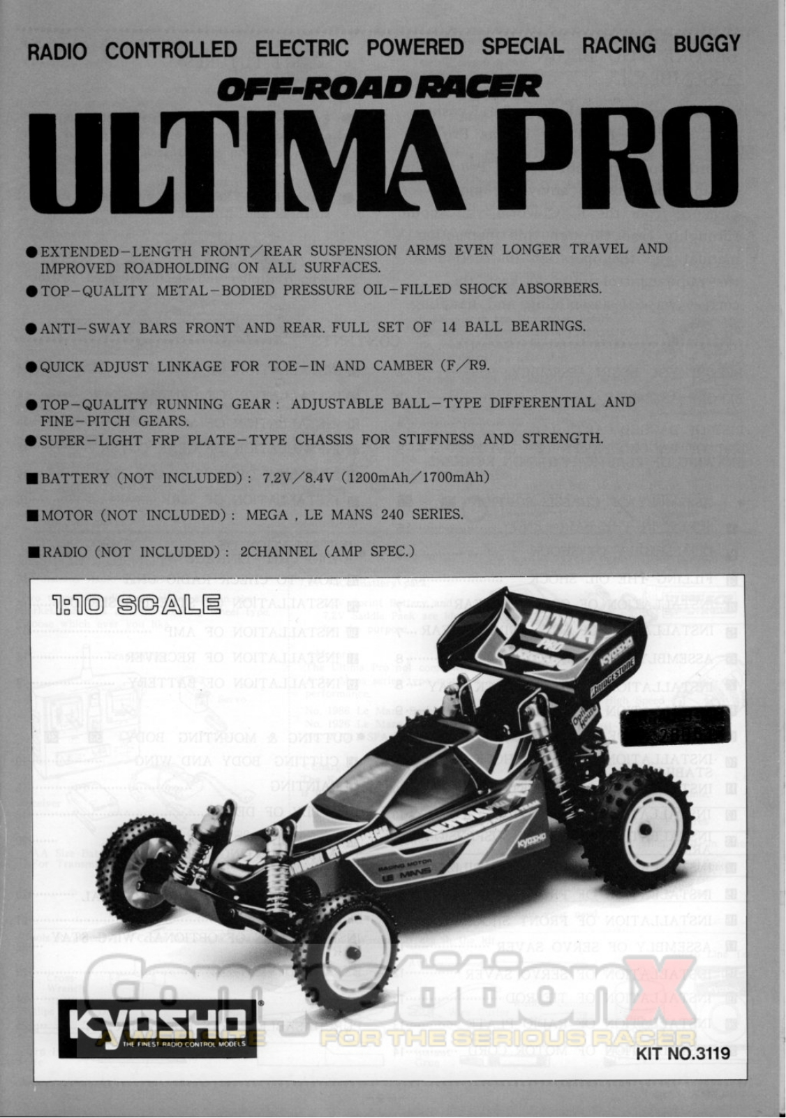 Kyosho Ultima Pro User Manual