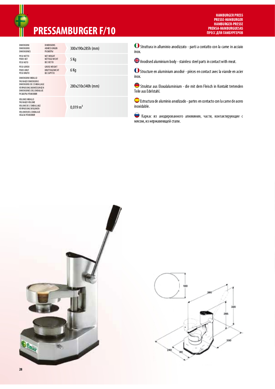 FIMAR F/10 Datasheet