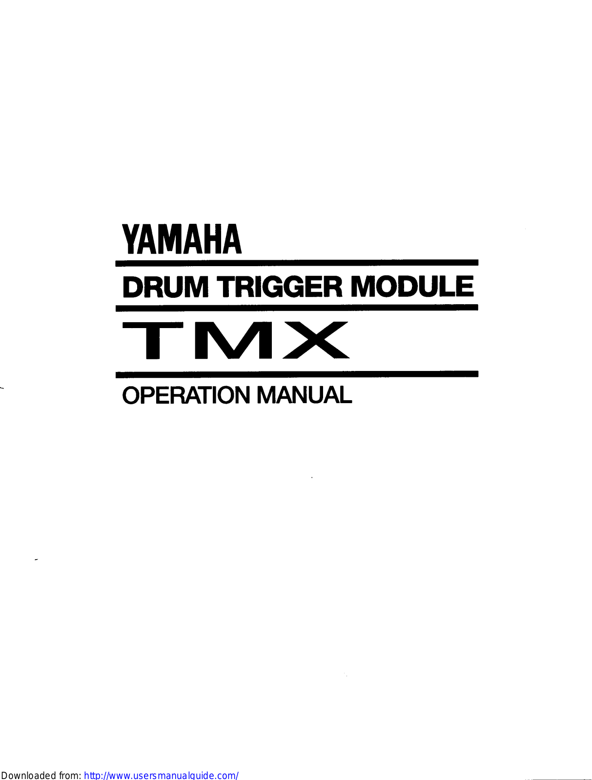 Yamaha Audio TMX User Manual