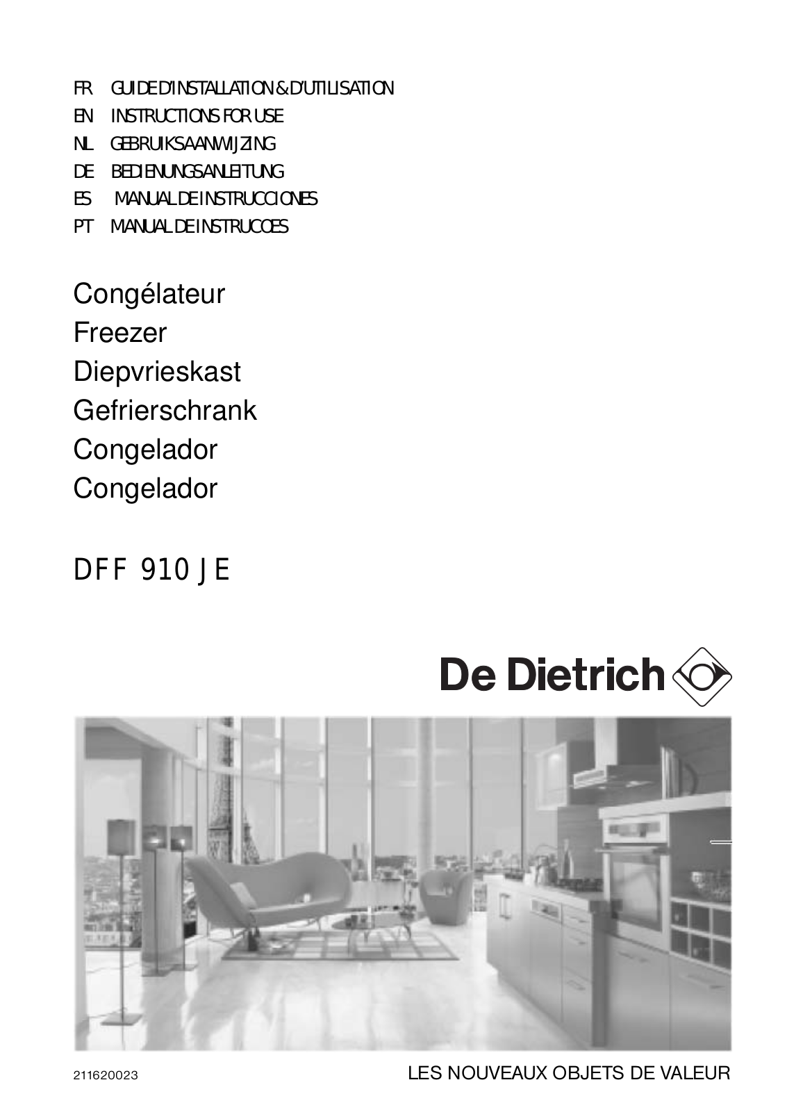 De Dietrich DFF 910 JE User Manual