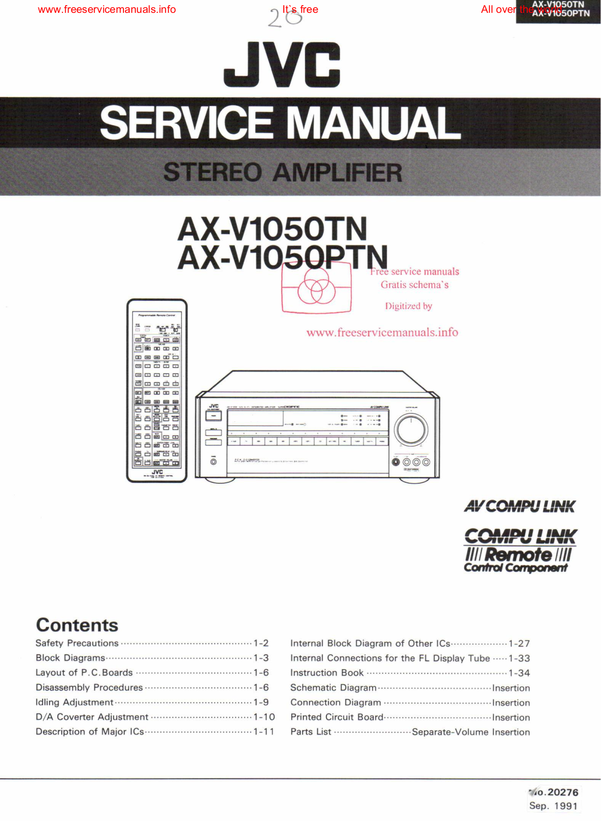 JVC RM-SA1050U User Manual