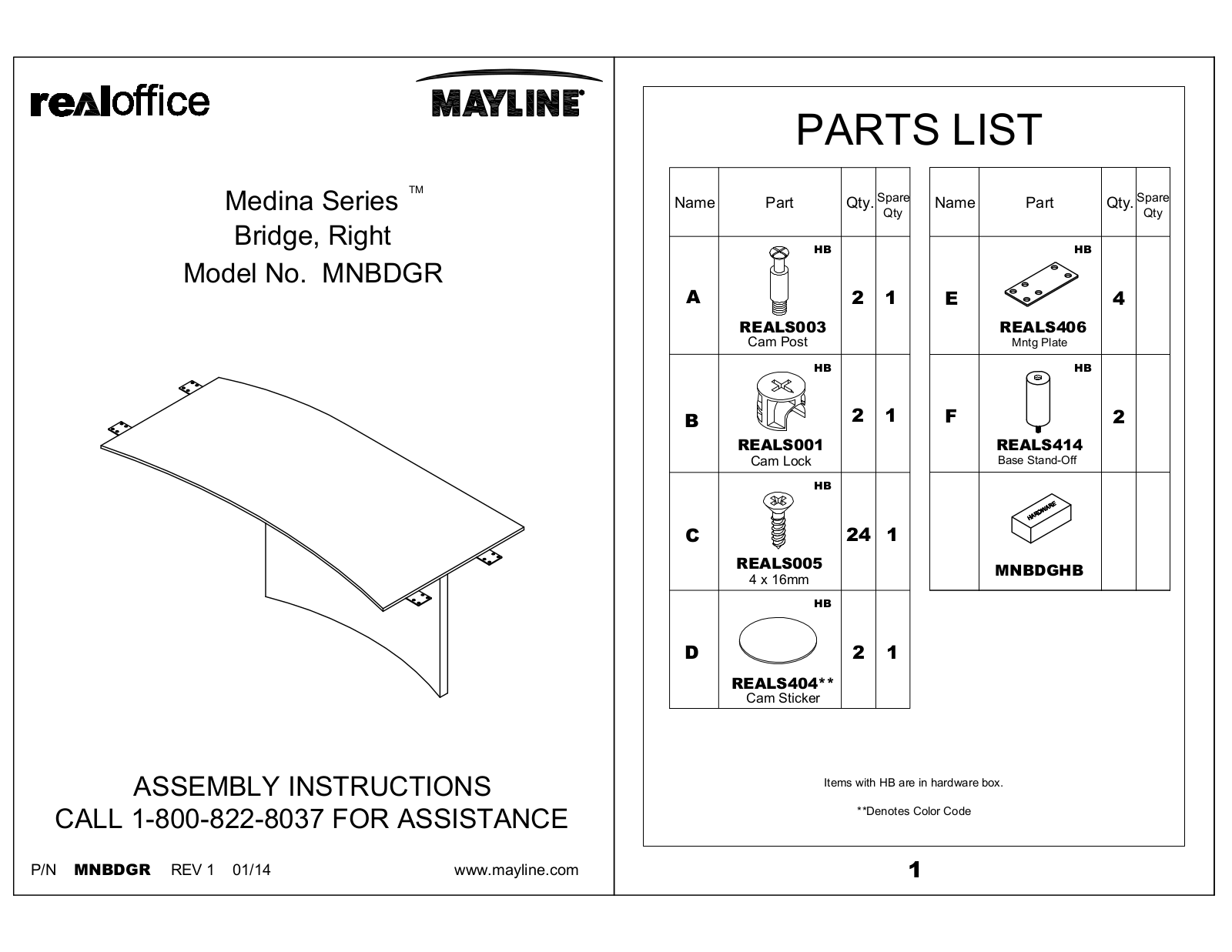 Mayline Bridge, Right Medina User Manual