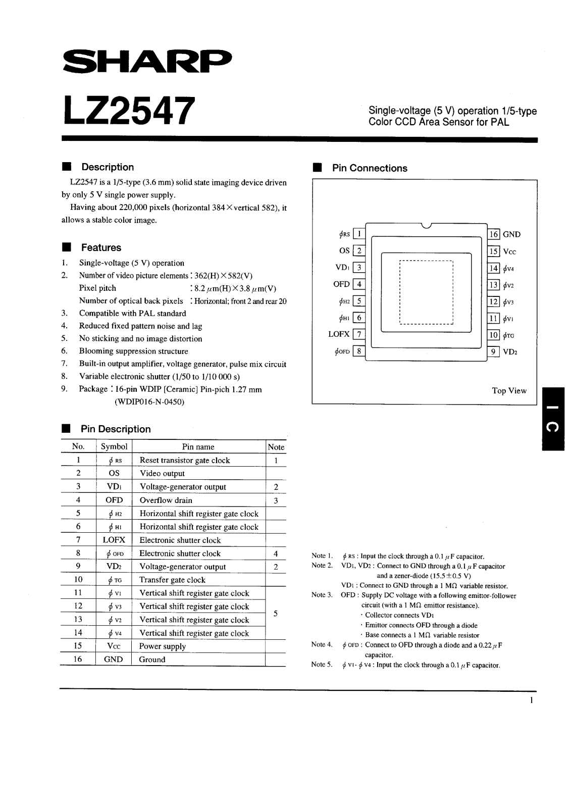 Sharp LZ2547 Datasheet