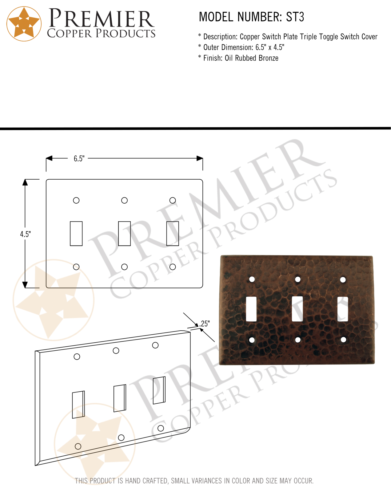 Premier Copper Products IER1091 Specifications - ManualMachine.com