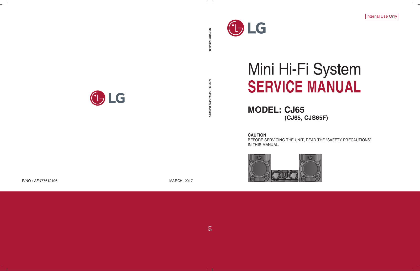 LG CJ65, CJS65F Service manual