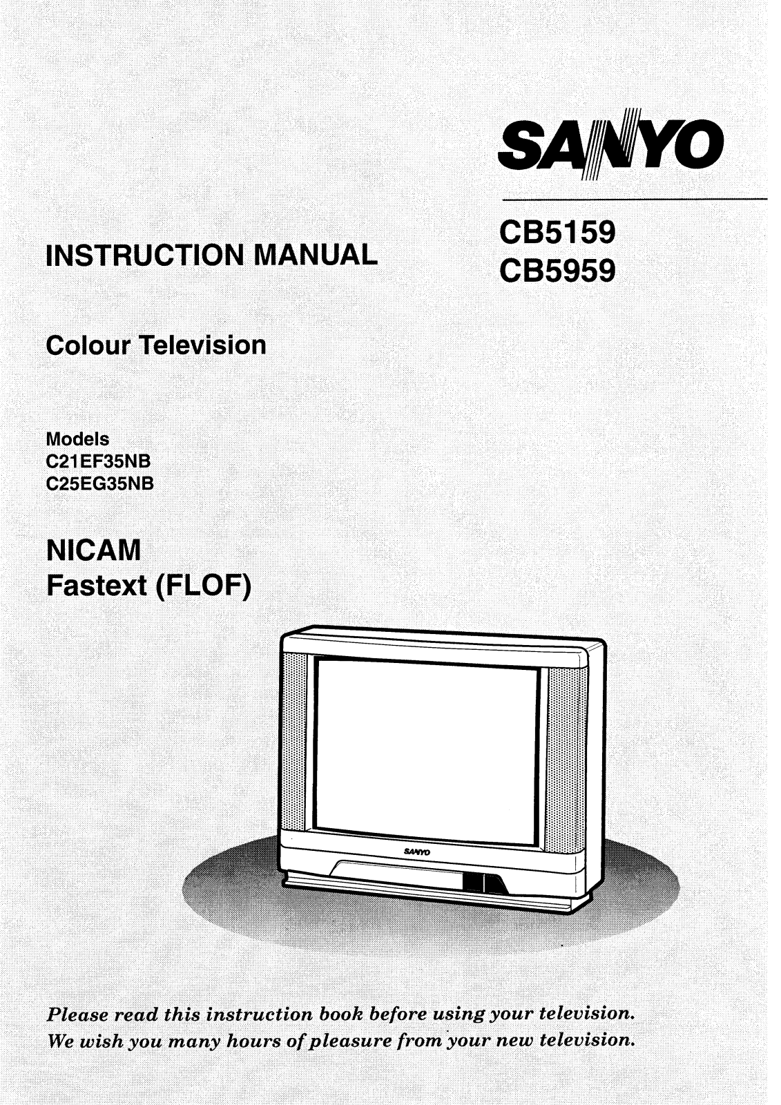 Sanyo CB5159, CB5959 Instruction Manual