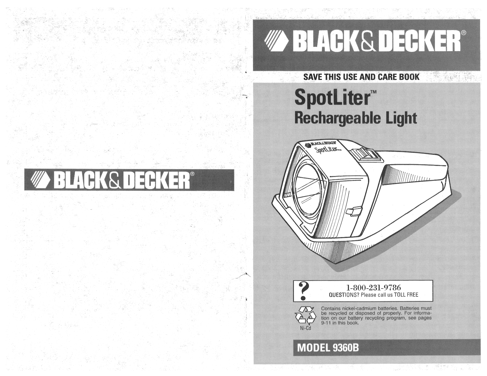 Black & Decker 9360B User Manual