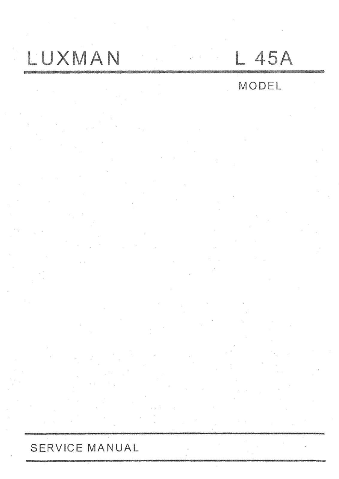 Luxman L-45-A Schematic