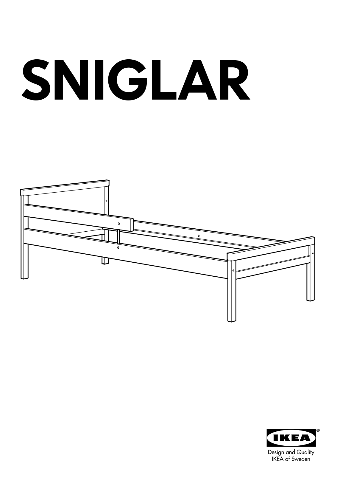 IKEA SNIGLAR BED FRAME W Assembly Instruction