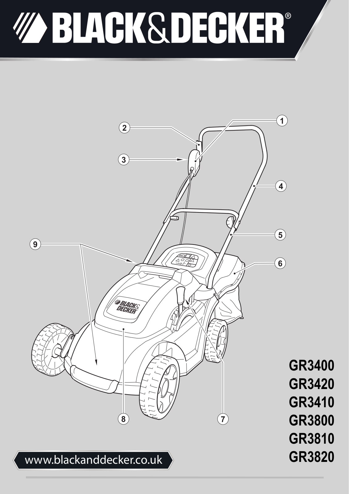 BlackandDecker GR3400, GR3410, GR3420, GR3800, GR3810 User manual