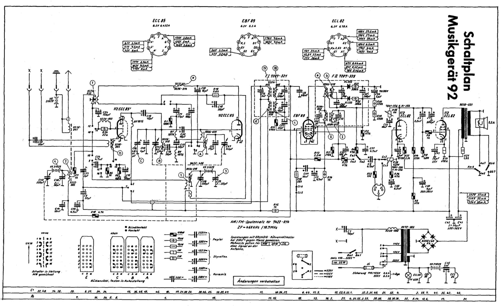 Grundig Musikgerat-92 Schematic