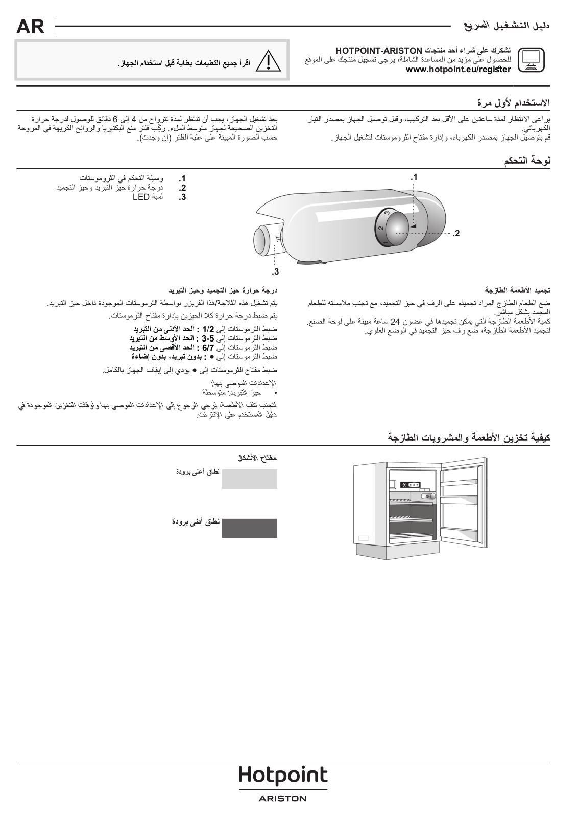 HOTPOINT/ARISTON BTSZ 1632/HA Daily Reference Guide