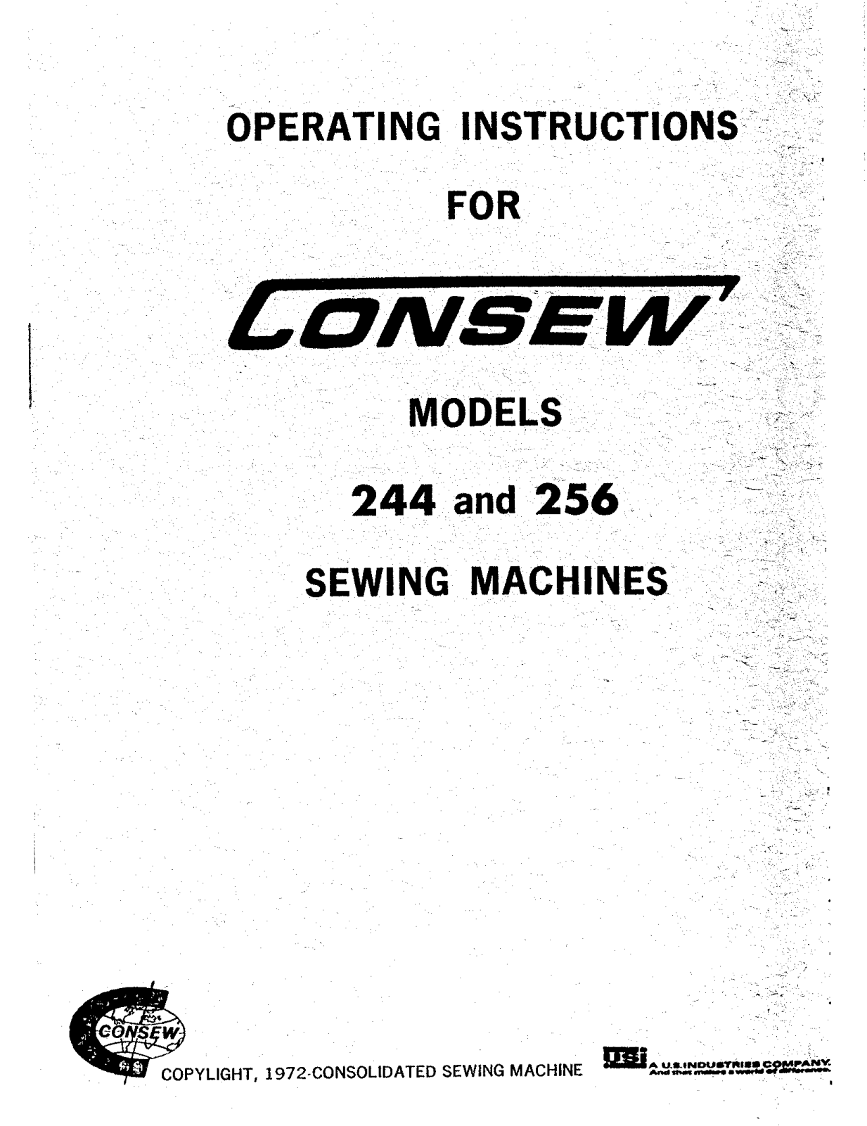 CONSEW 244, 256 Operating Instruction