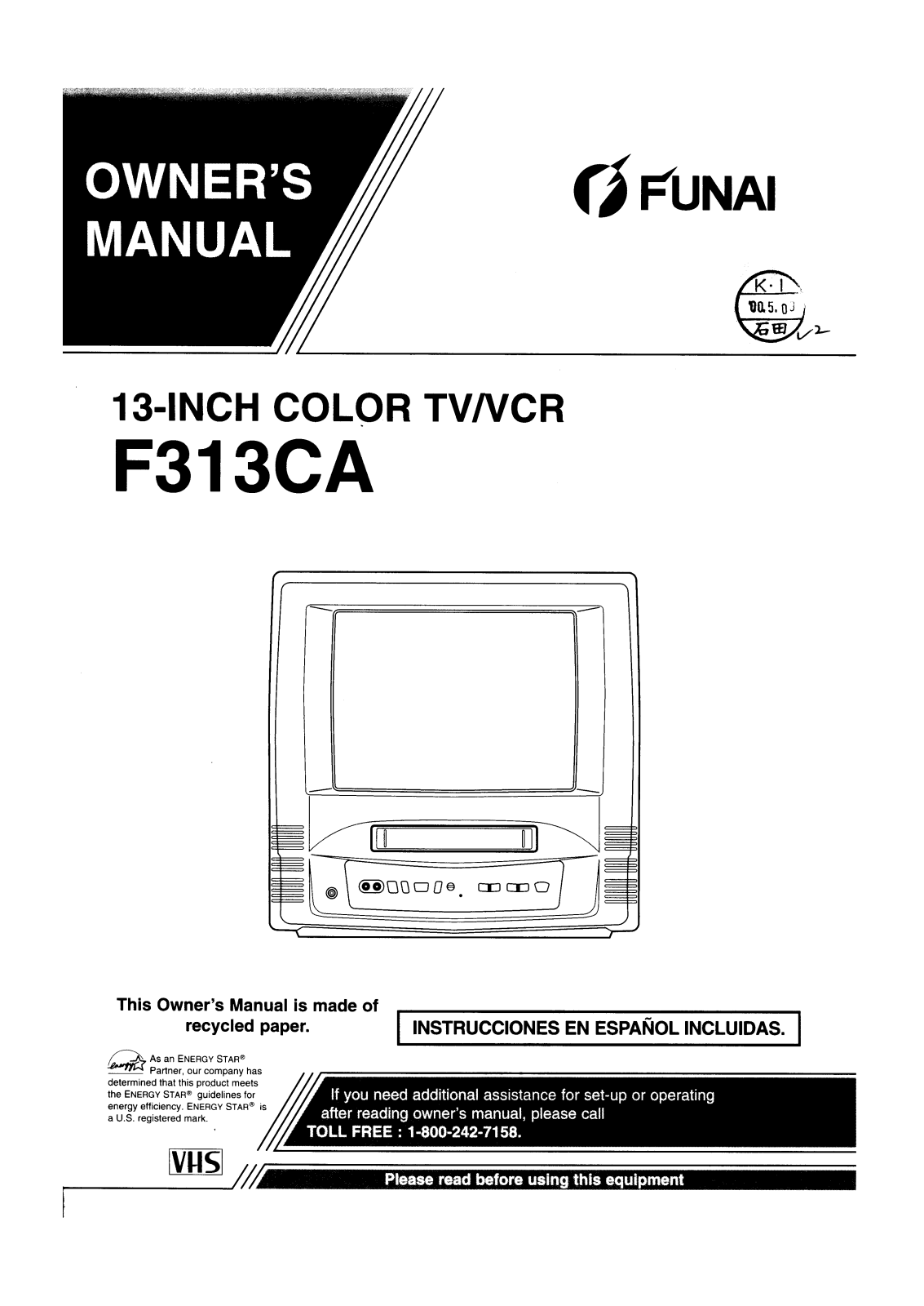 Funai F313CA User Manual