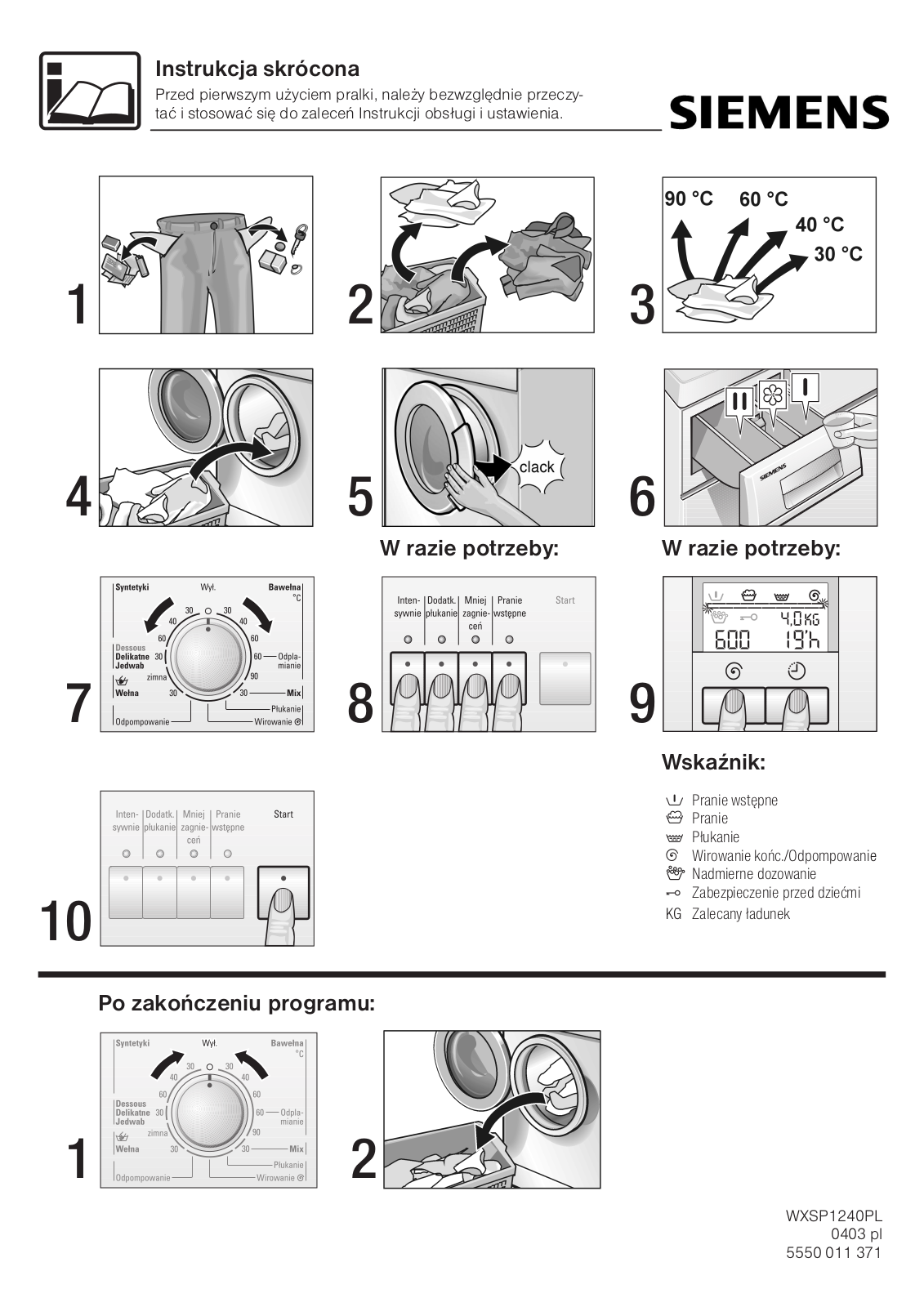 Siemens WXSP1240PL User Manual