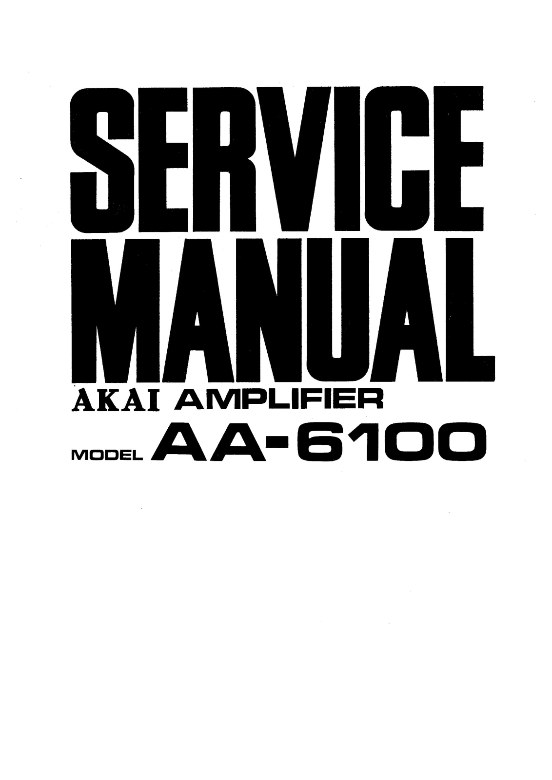 Akai AA-6100 Service Manual
