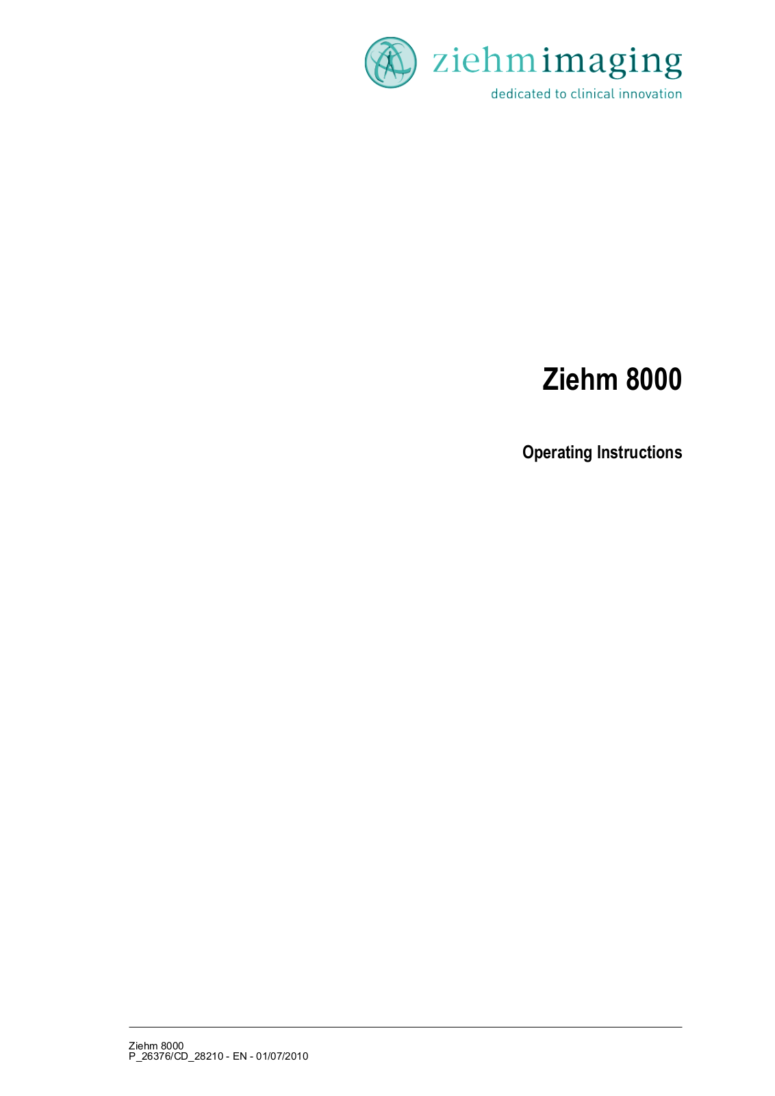 Ziehm 8000 C-Arm User Manual