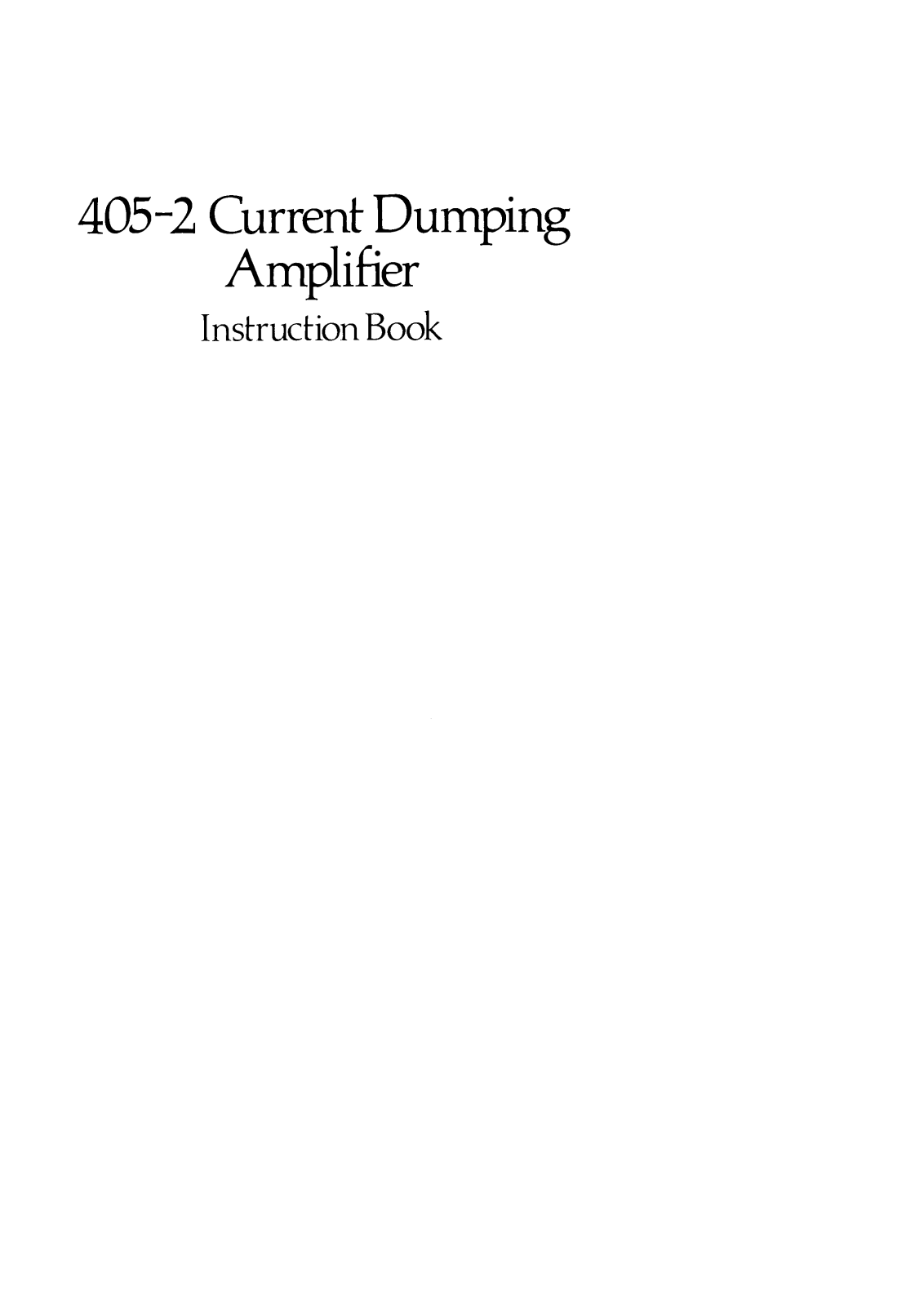 Quad 405 Mk2 Owners manual - ManualMachine.com