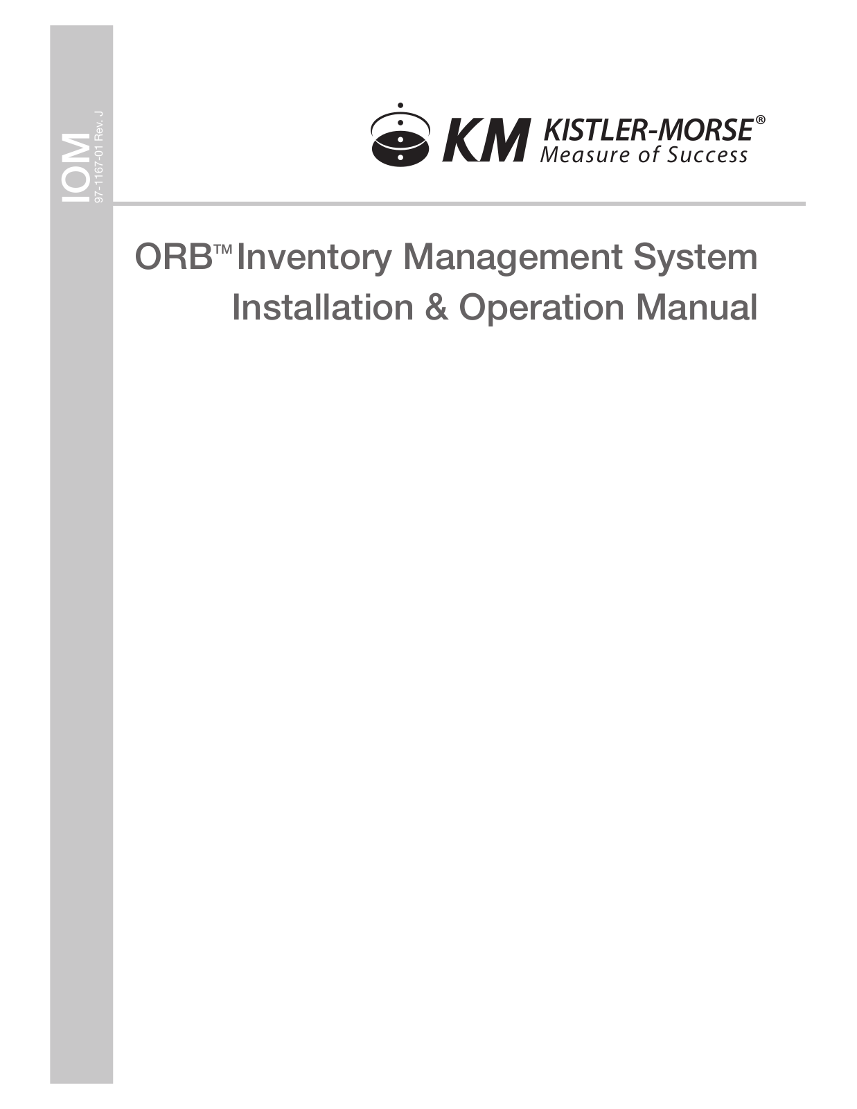 Kistler-Morse ORB User Manual