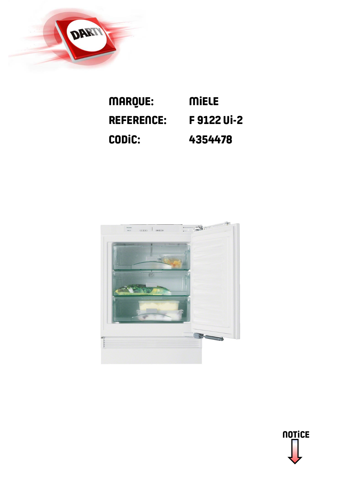 MIELE F 9122 UI-2 User Manual