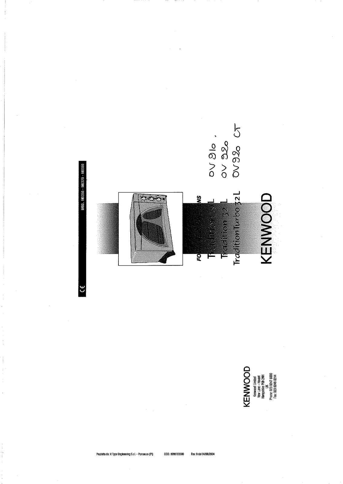 KENWOOD OV920 User Manual