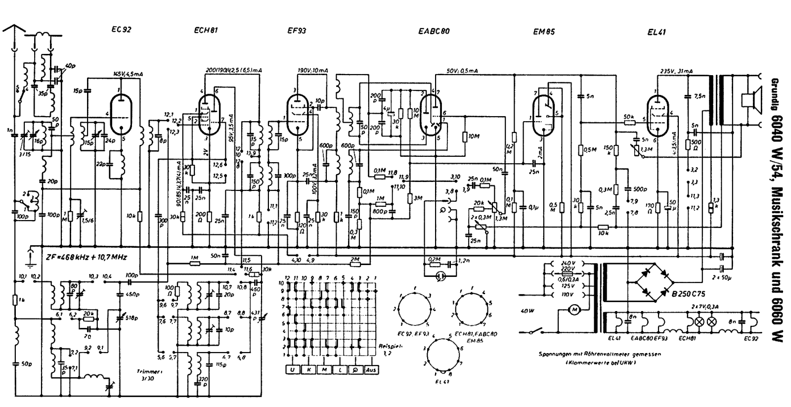 Grundig 6060-W Schematic