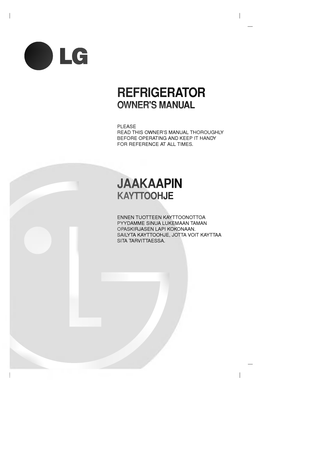 LG GR-051SF User manual