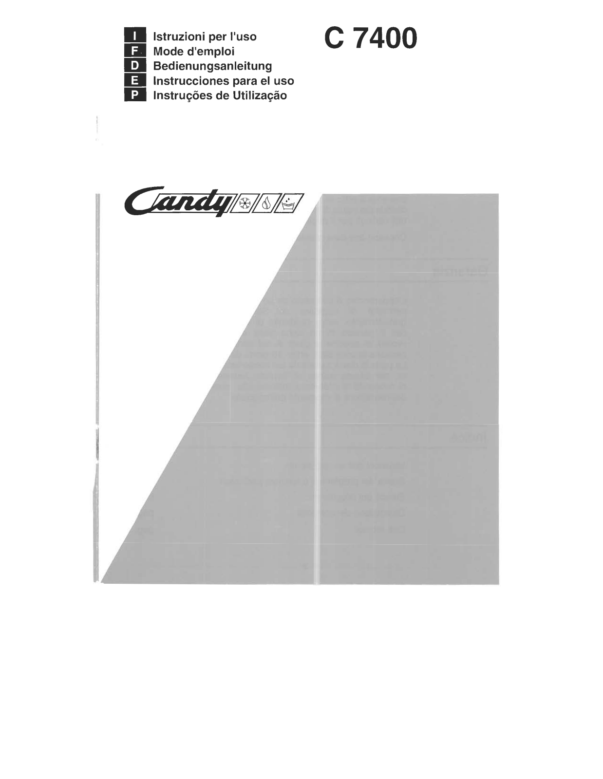 Candy C 7400 User Manual