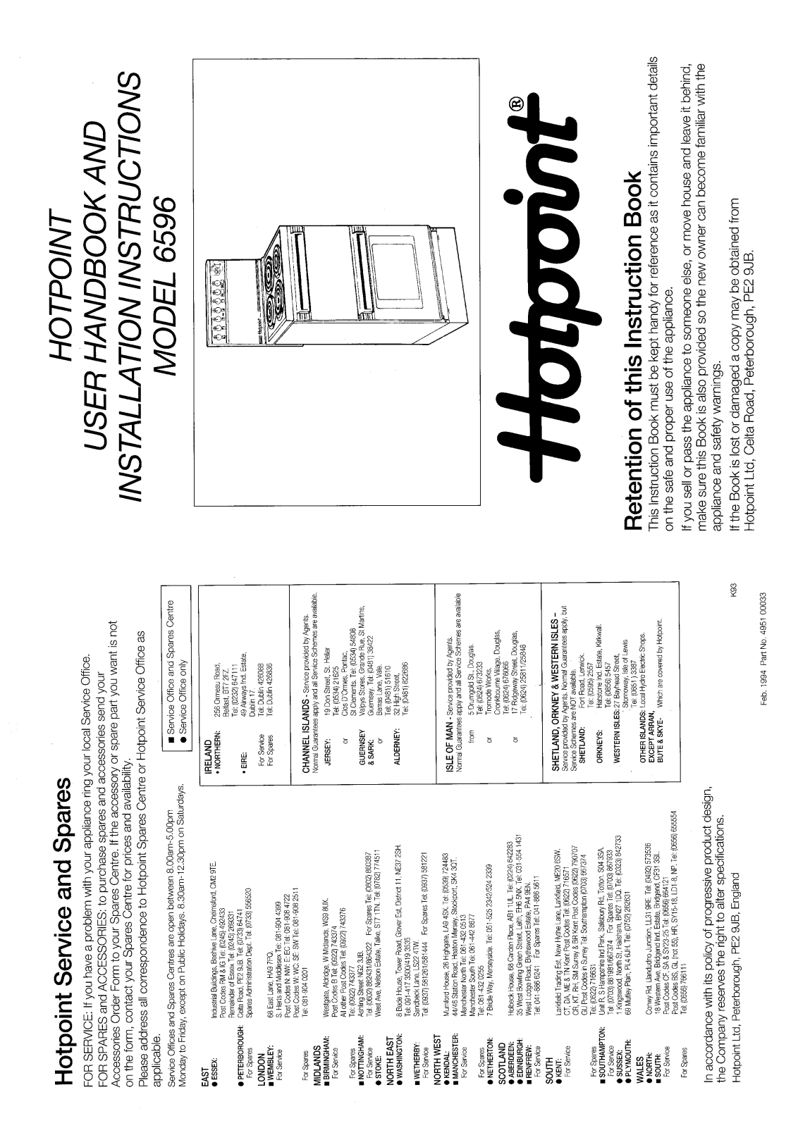 Hotpoint-Ariston HB6596 User Manual