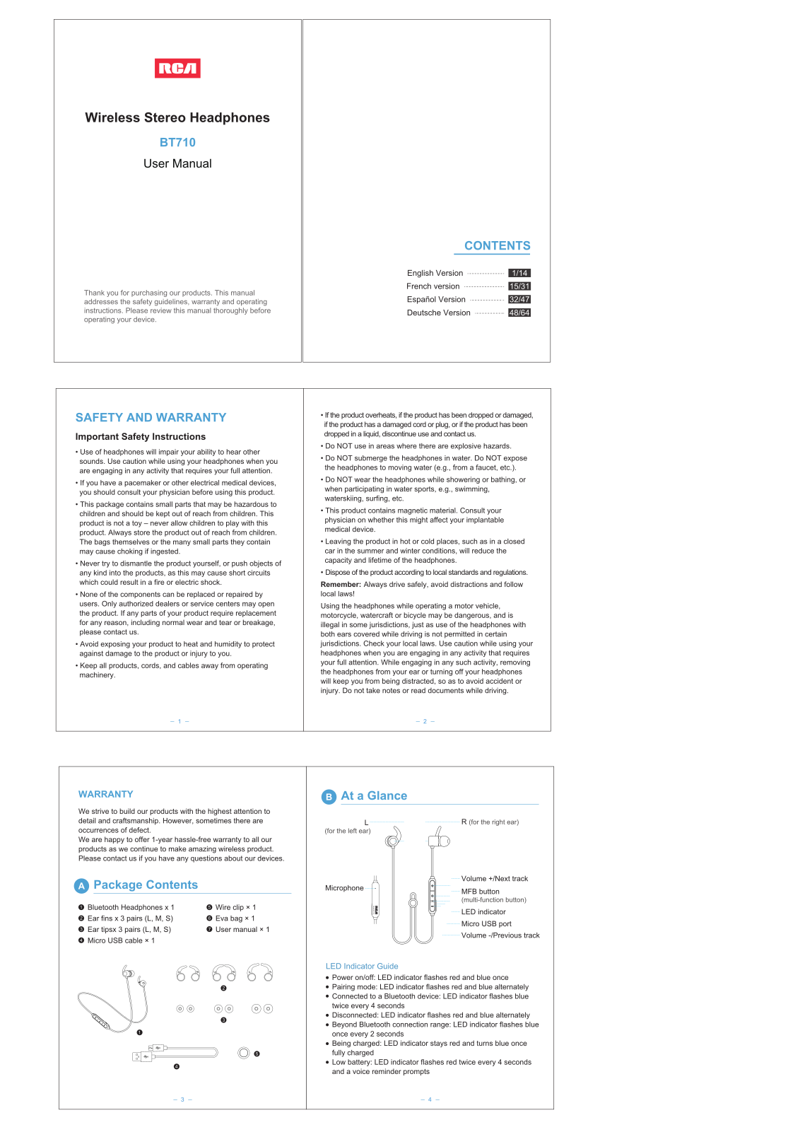 Rca BT710 User Manual