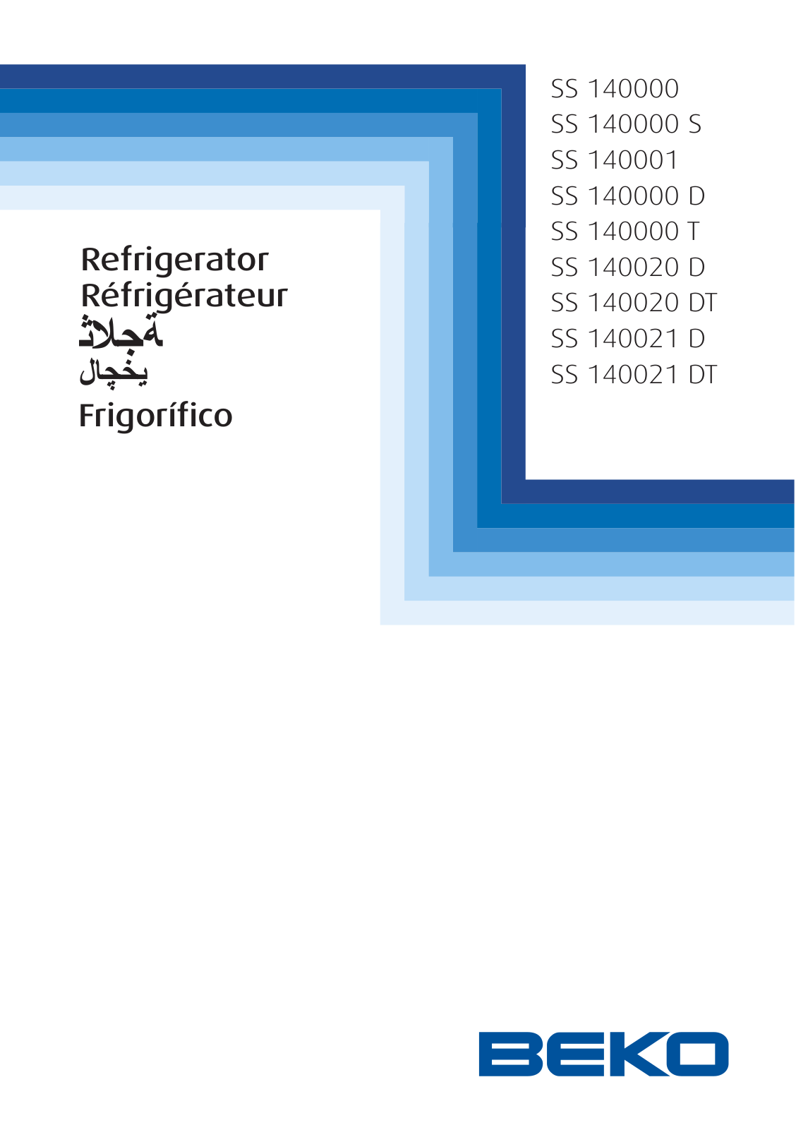 Beko SS 140000, SS 140000 S, SS 140001, SS 140000 D, SS 140000 T User manual