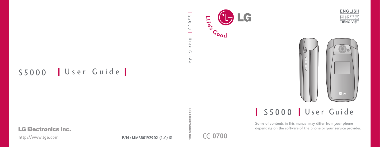 LG S5000 User guide