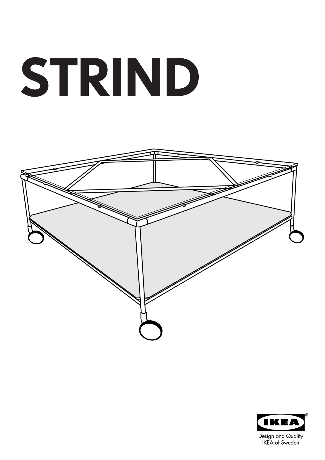 IKEA STRIND COFFEE TABLE 39X39 Assembly Instruction