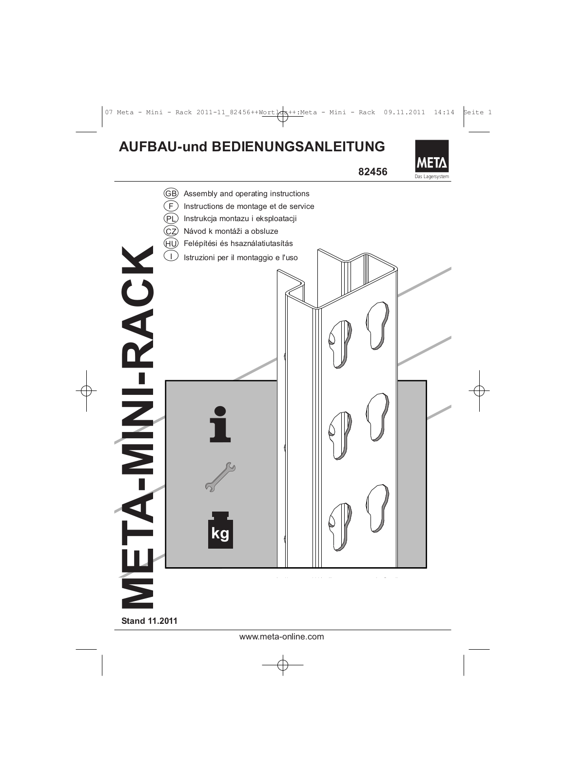 META 82456 Assembly And Operating Instructions Manual