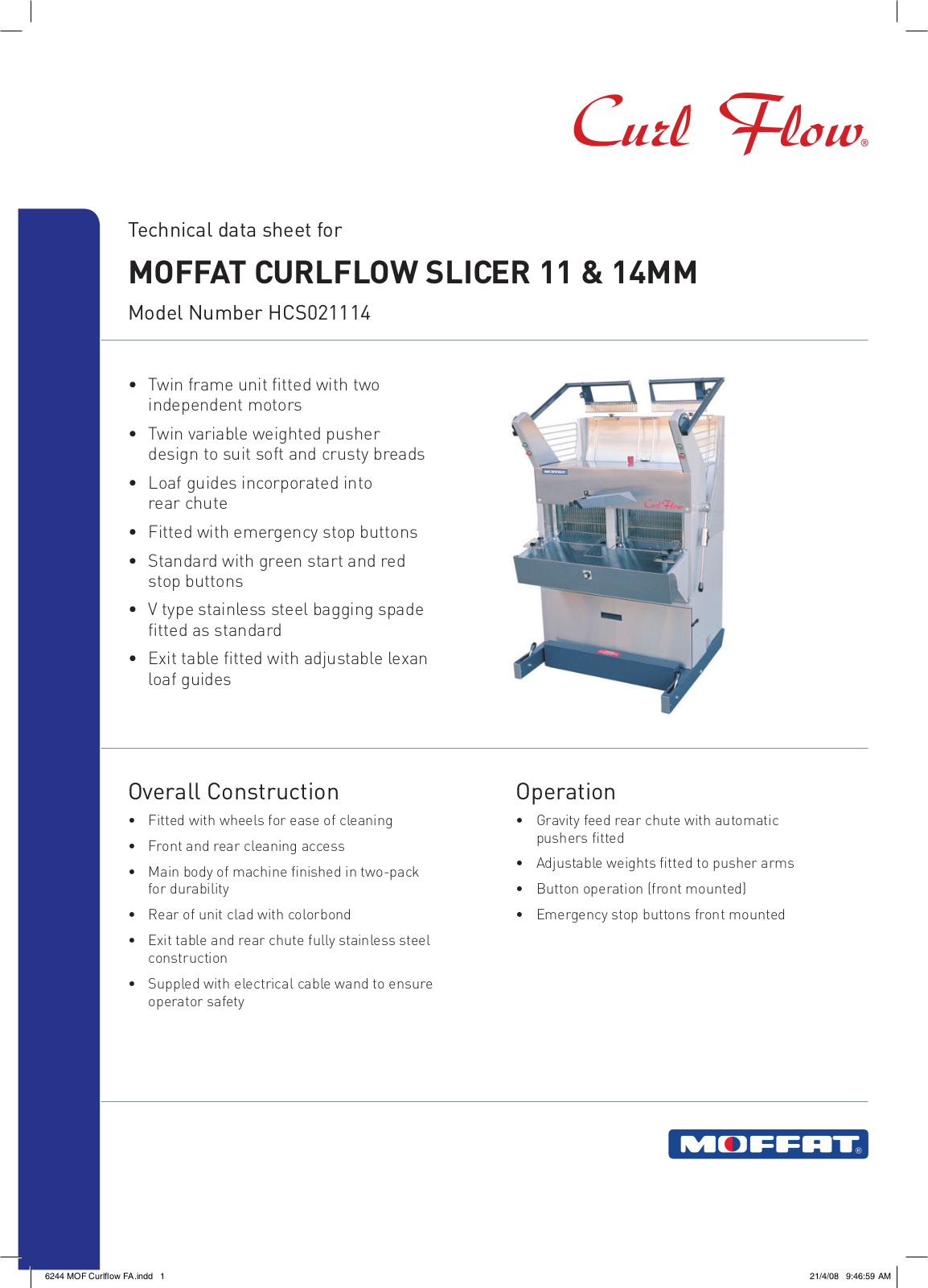 Moffat HCS021114 User Manual