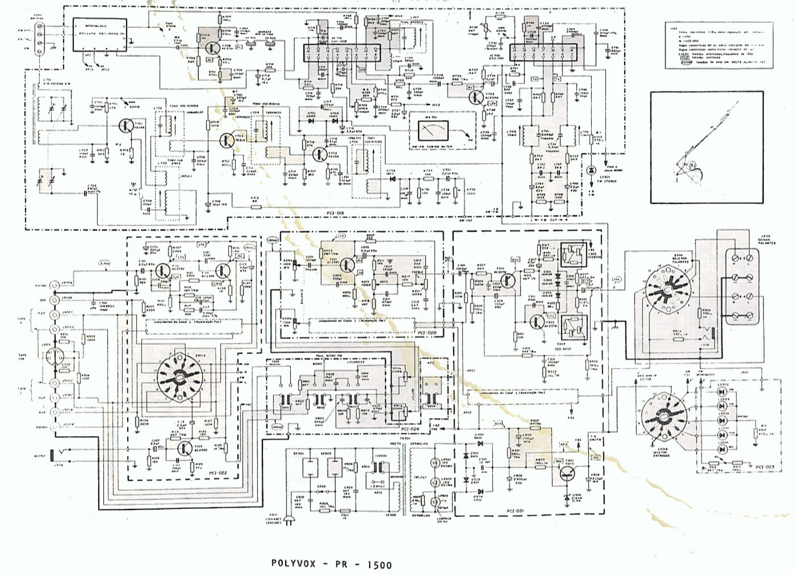 Polyvox PR1500 Schematic