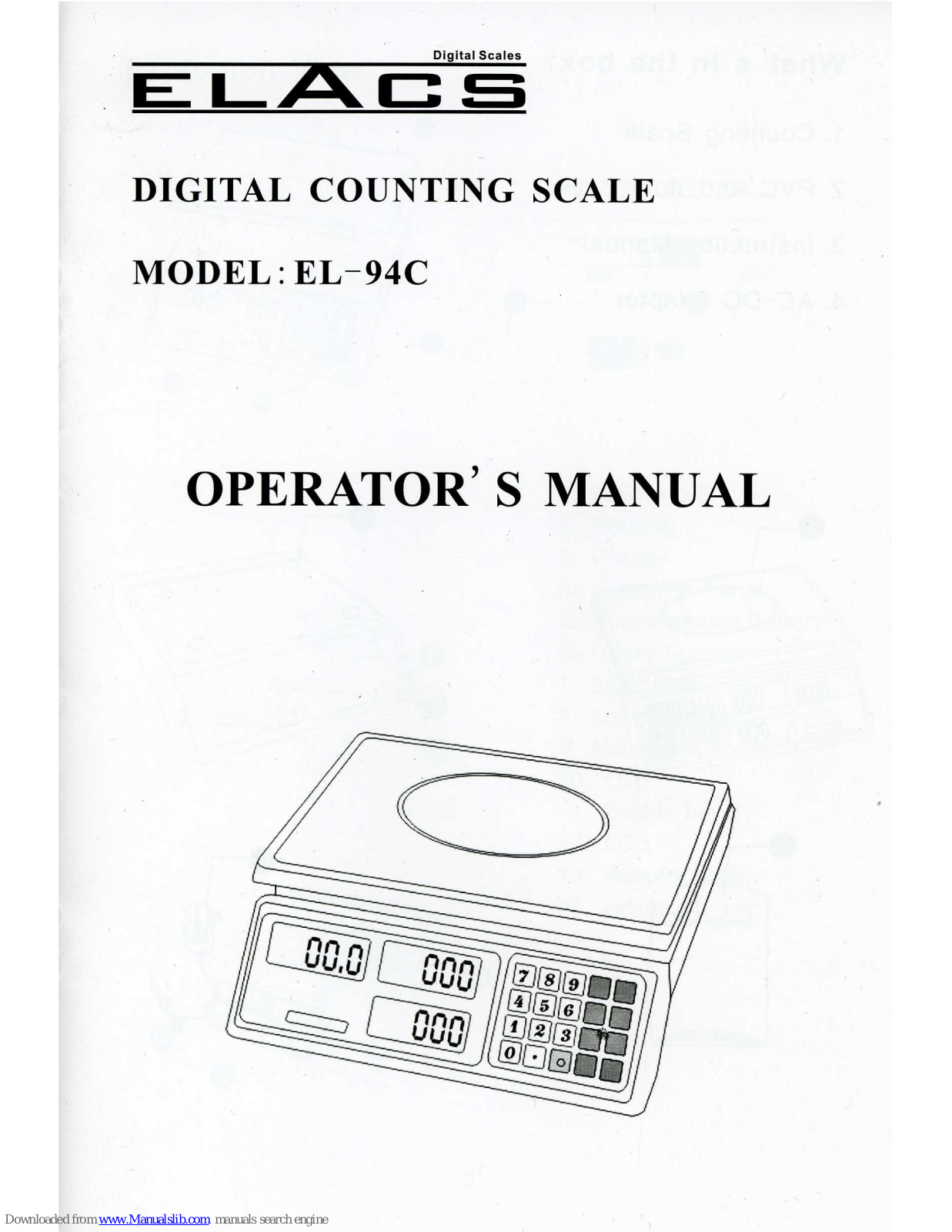 Elacs EL-94C Operator's Manual